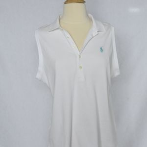 Woman's Ralph Lauren Polo Shirt White Size L NWT